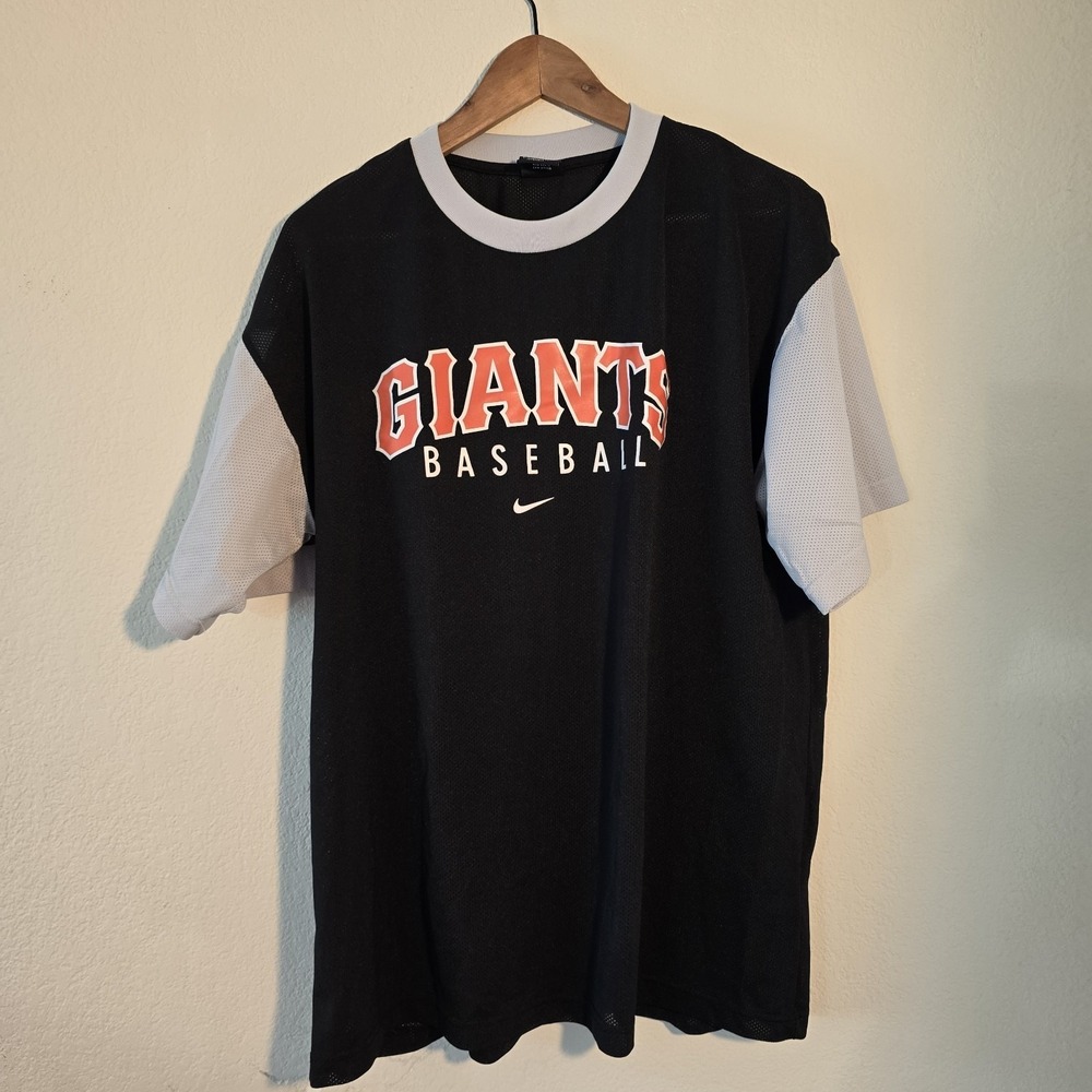 NIKE Giants Baseball Shirt Adult Large Tee Dri-Fit Jersey San Francisco 22x27